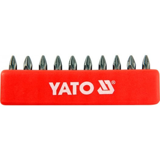 SCREWDRIVER BITS 10PCS PZ1X25MM S2 (YT-0470)