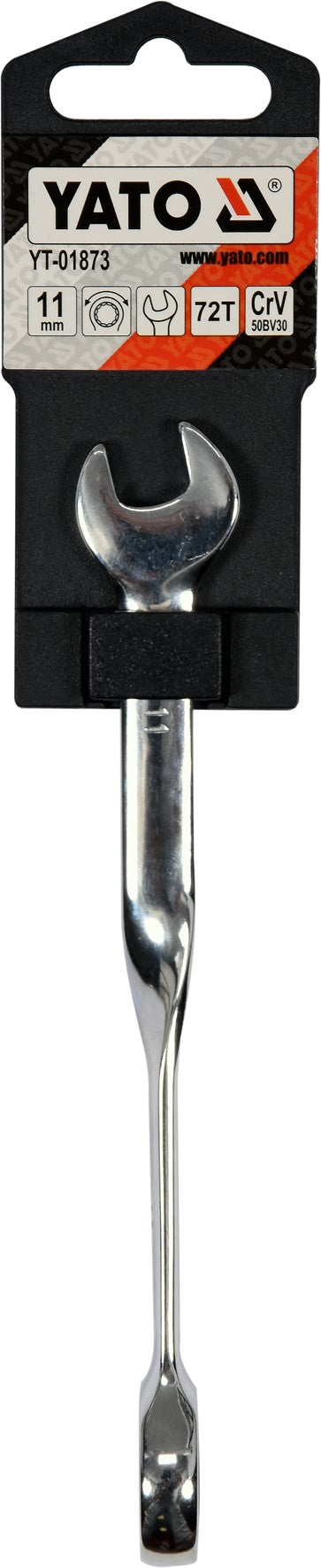 COMBINATION RATCHET WRENCH | X-BEND | 11 MM (YT-01873)