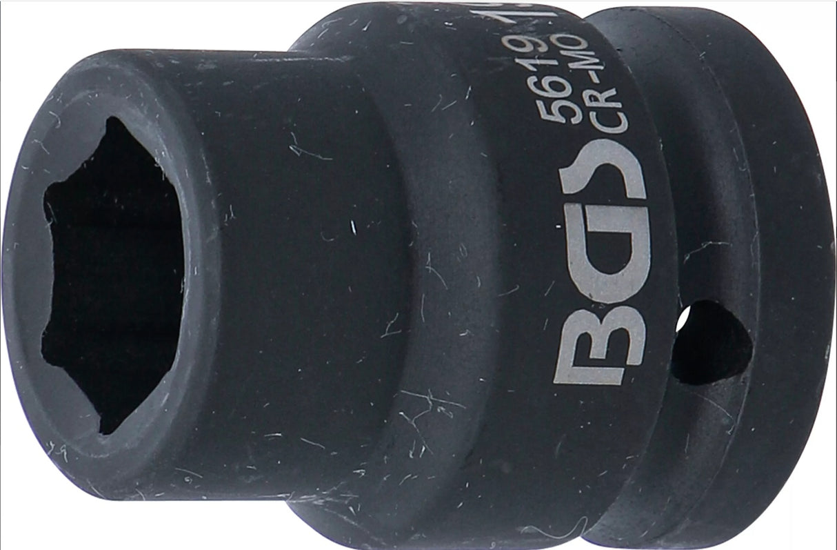 IMPACT SOCKET, HEXAGON | 20 MM (3/4") DRIVE | 19 MM (5619)