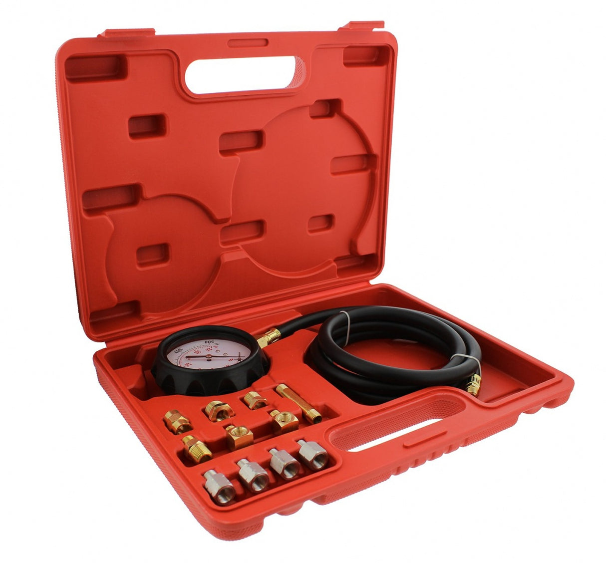 OIL PRESSURE GAUGE WITH ADAPTERS | 0-500 PSI | LONG HOSE (57675V)