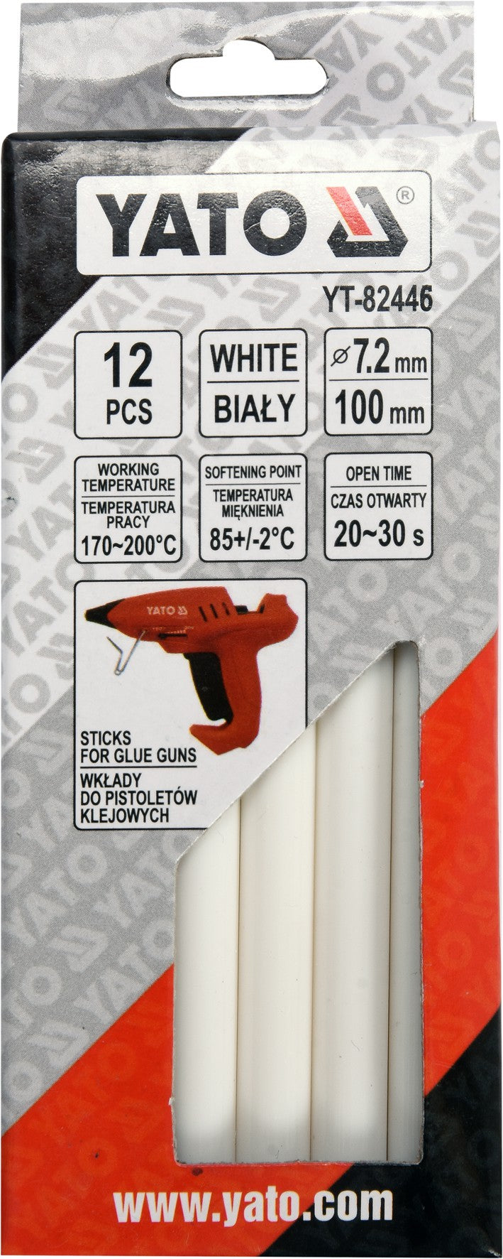 12 PCS SET GLUE STICKS 7,2X100MM WHITE (YT-82446)