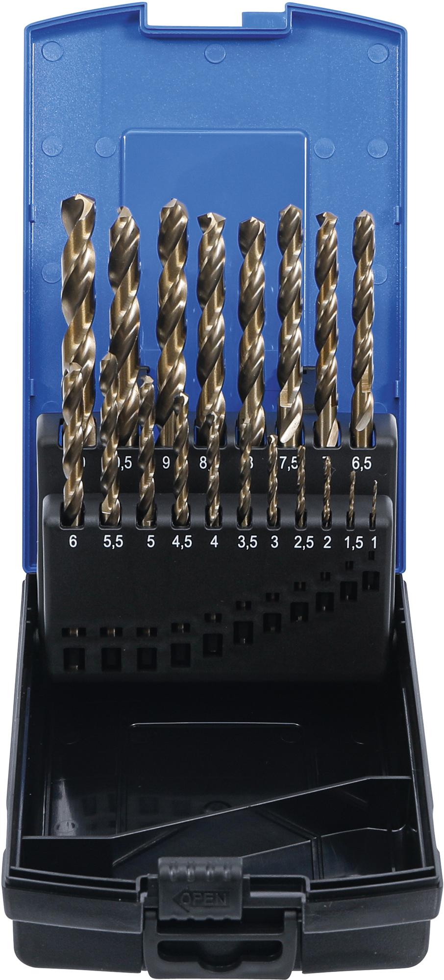 TWIST DRILL SET | HSS-G M35 COBALT STEEL | 1 - 10 MM | 19 PCS. (9297)
