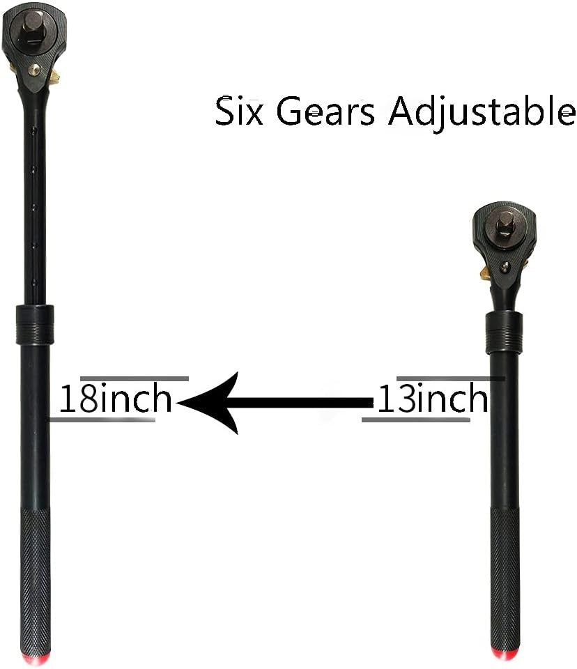 DOUBLE-SIDED RATCHET FOR SOCKETS | HIGH PERFORMANCE | TELESCOPIC | 12.5 MM (1/2") / 10 MM (3/8") (RW2F)