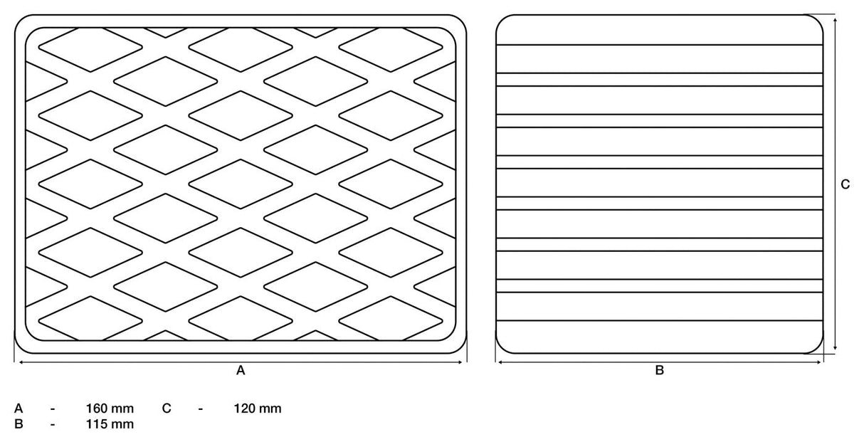 RUBBER PAD | FOR AUTO LIFTS | 160 X 120 X 115 MM (7039)