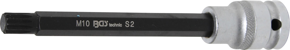 BIT SOCKET | LENGTH 140 MM | 12.5 MM (1/2") DRIVE | SPLINE (FOR XZN) | M10 (5009)