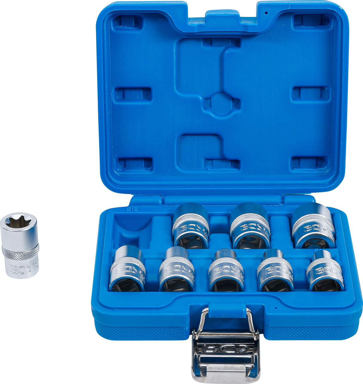 SOCKET SET, E-TYPE | 12.5 MM (1/2") DRIVE | E10 - E24 | 9 PCS. (6425)
