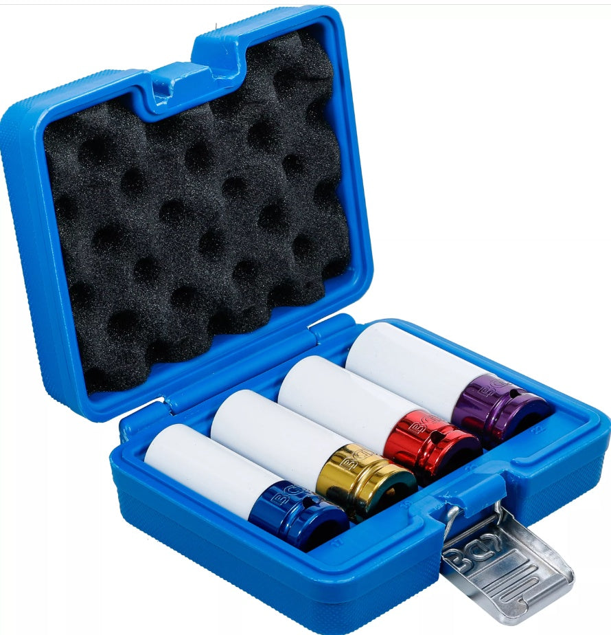 PROTECTIVE IMPACT SOCKET SET | 12.5 MM (1/2") DRIVE | 17 / 19 / 21 /22 MM | 4 PCS. (9847)