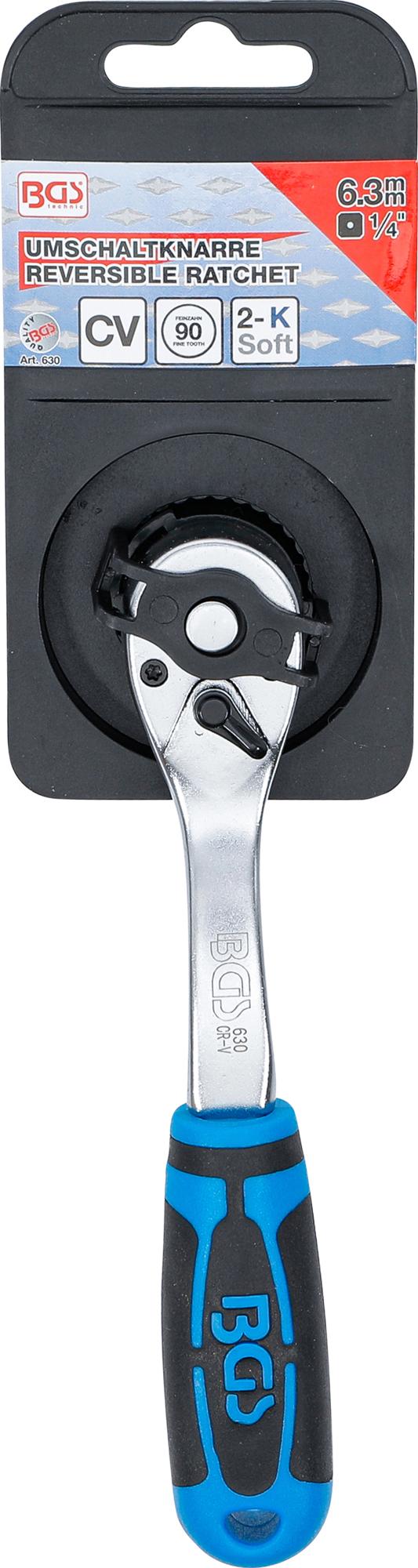 REVERSIBLE RATCHET | FINE TOOTH | 6.3 MM (1/4") (630)