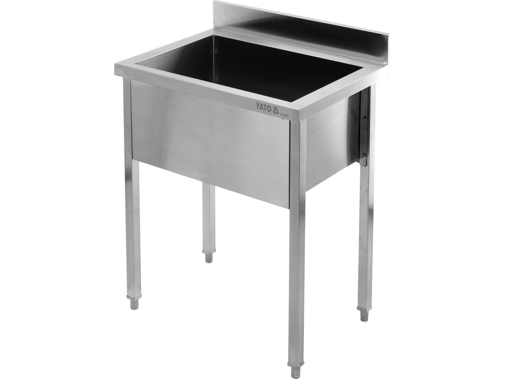 STAINLESS STEEL TABLE WITH SPACIOUS SINK / BASIN | 60 X 60 CM (YG-30920)