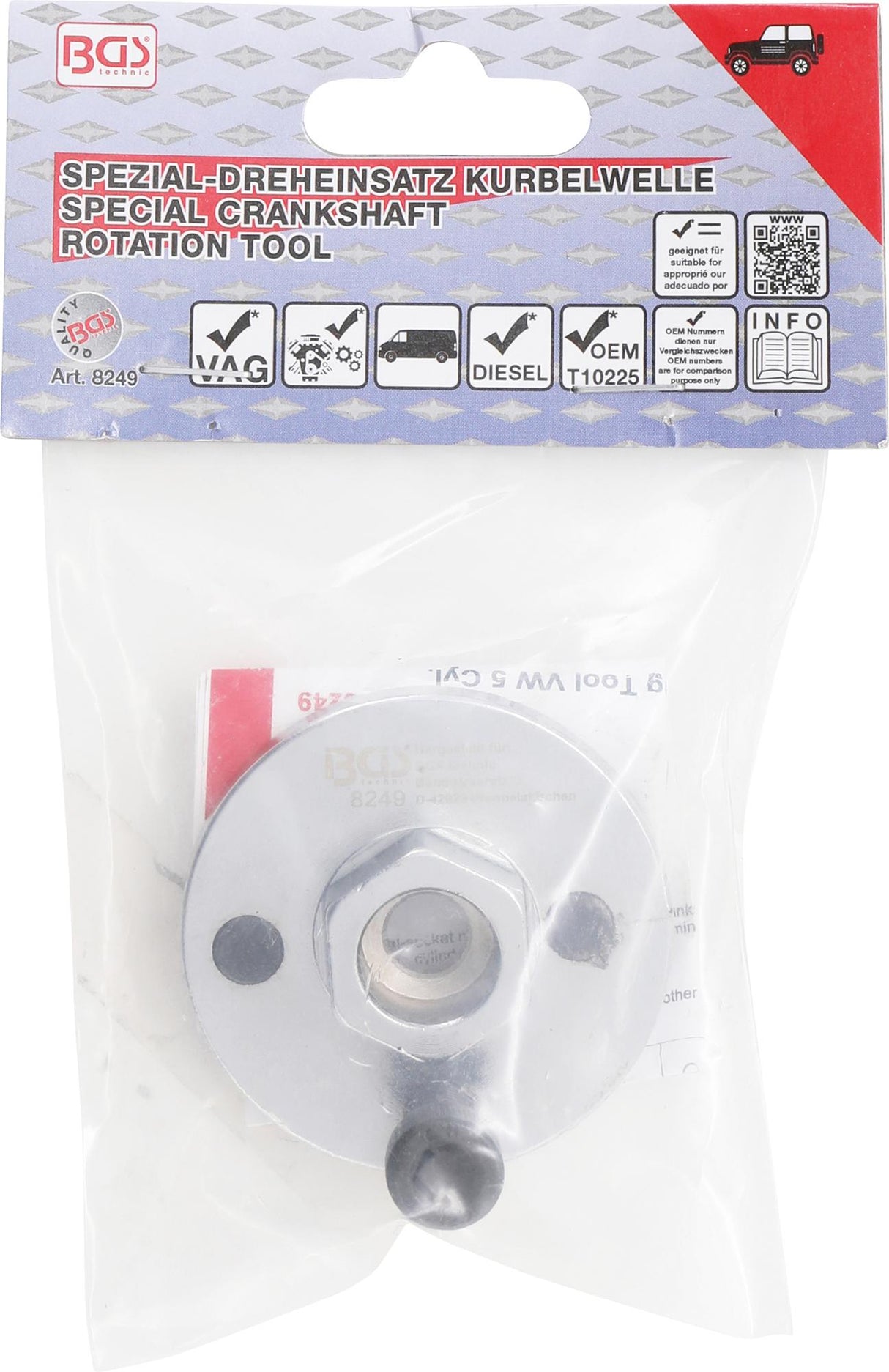 SPECIAL CRANKSHAFT ROTATION TOOL | FOR VAG 5-CYLINDER ENGINES (8249)