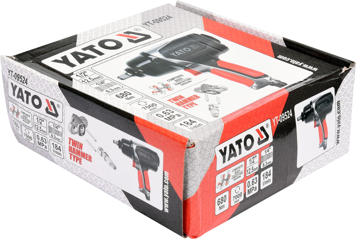 PNEUMATIC IMPACT WRENCH 1/2" 680NM (YT-09524)
