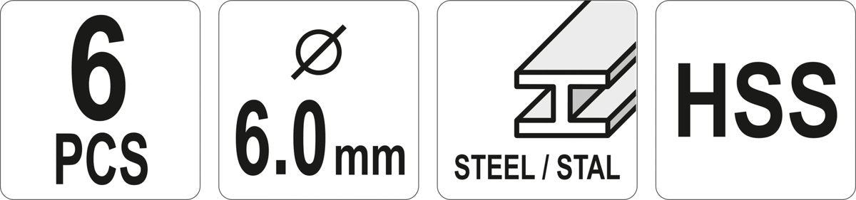 SET OF 6PCS ROTARY FILES FOR METAL (YT-61711)