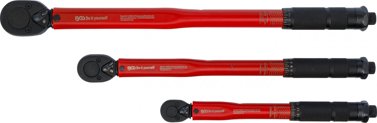 TORQUE WRENCH SET | 3 PCS | (1/4") 2 - 24 Nm | (3/8") 19 - 110 Nm | (1/2") 28 - 210 Nm (90114)