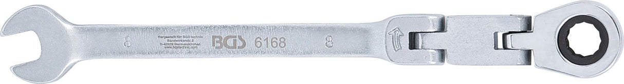 DOUBLE-JOINT RATCHET COMBINATION WRENCH | ADJUSTABLE | 8 MM (6168)