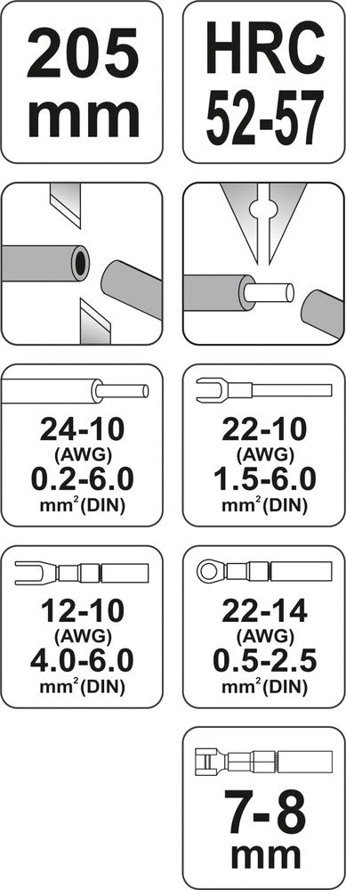 MULTIFUNCTION WIRE STRIPPER 205MM (YT-2270)