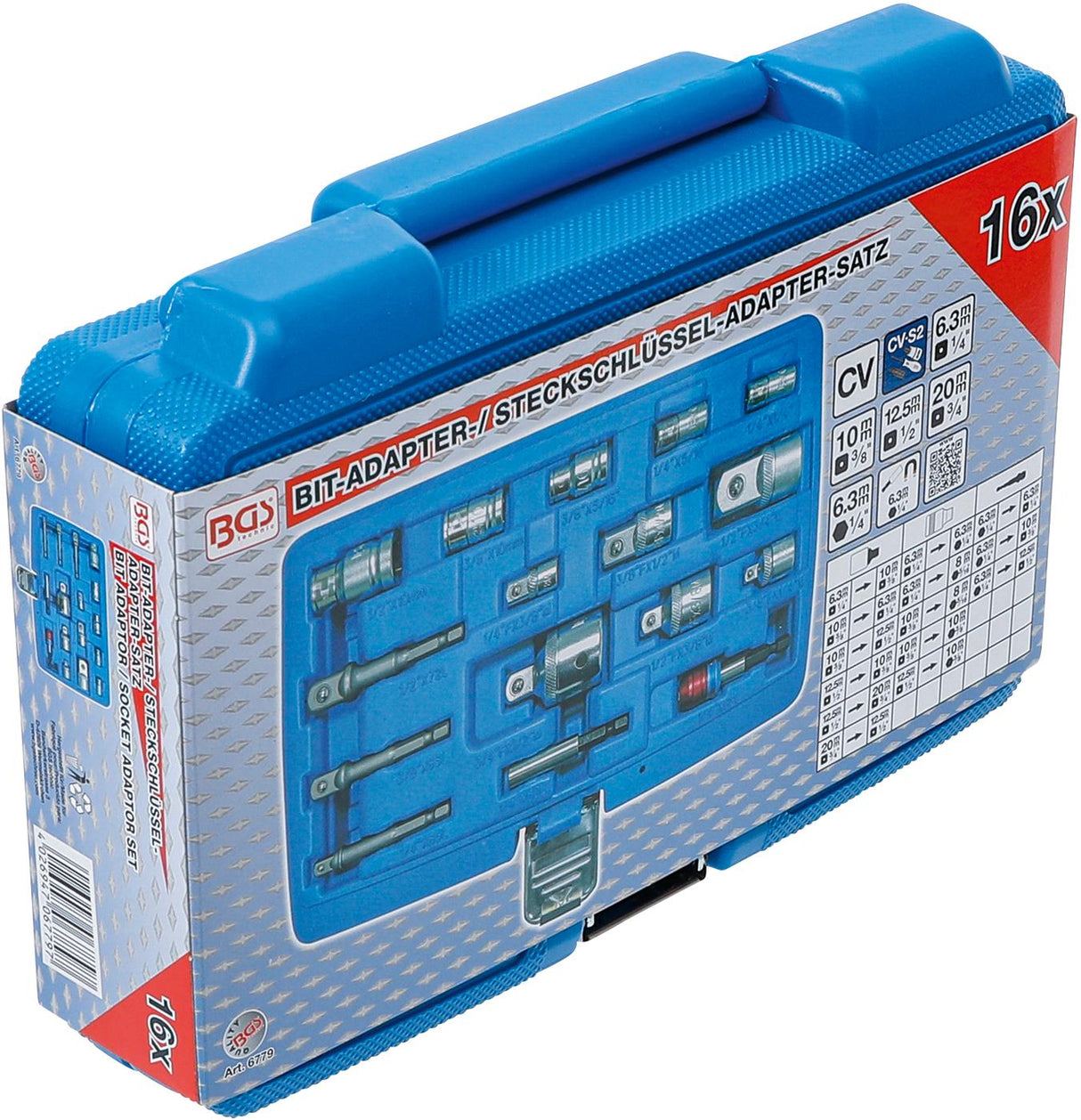 BIT HOLDER / SOCKET ADAPTOR SET | 16 PCS. (6779)