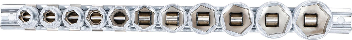 SOCKET SET, HEXAGON | 10 MM (3/8") DRIVE | 5/16" - 7/8" | 11 PCS. (9110)