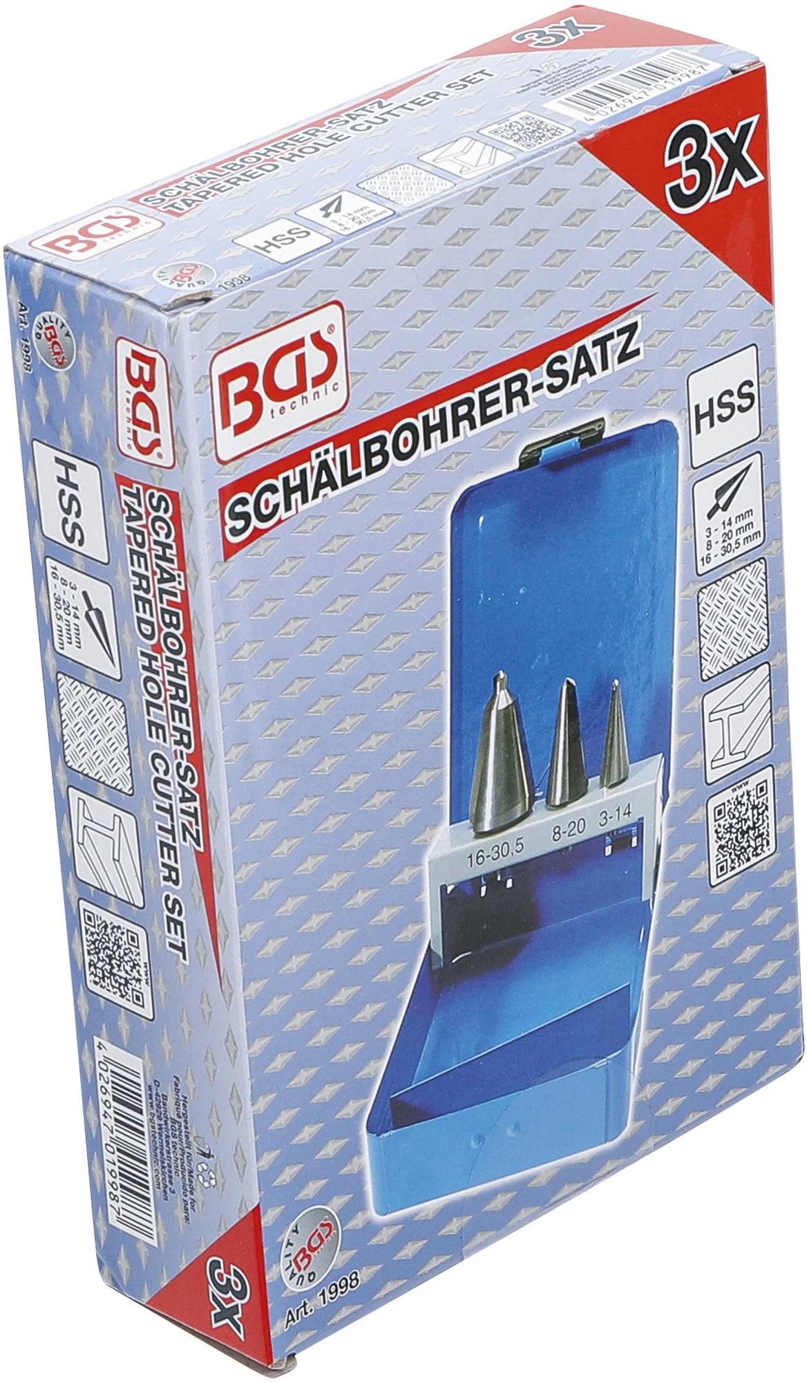 CONE CUTTER SET | HSS | 3 SIZES | 3 PCS. (1998)
