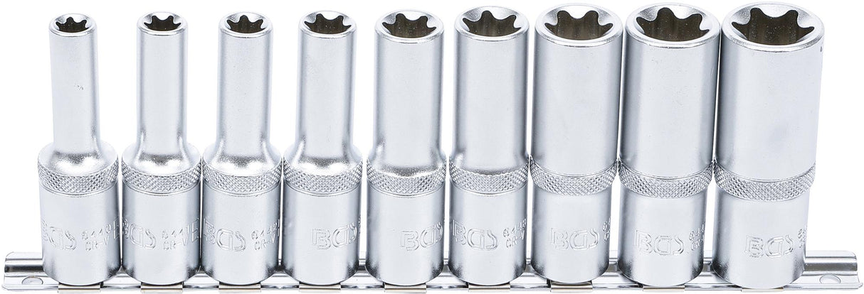 SOCKET SET, E-TYPE, DEEP | 12.5 MM (1/2") DRIVE | E10 - E24 | 9 PCS. (2026)
