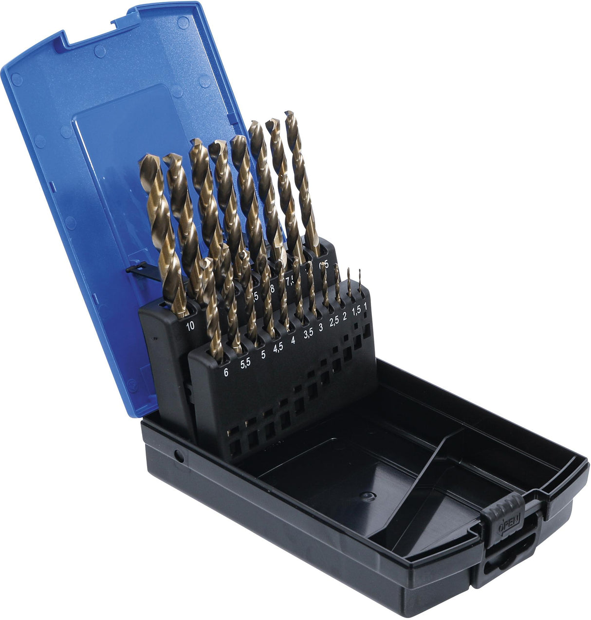 TWIST DRILL SET | HSS-G M35 COBALT STEEL | 1 - 10 MM | 19 PCS. (9297)