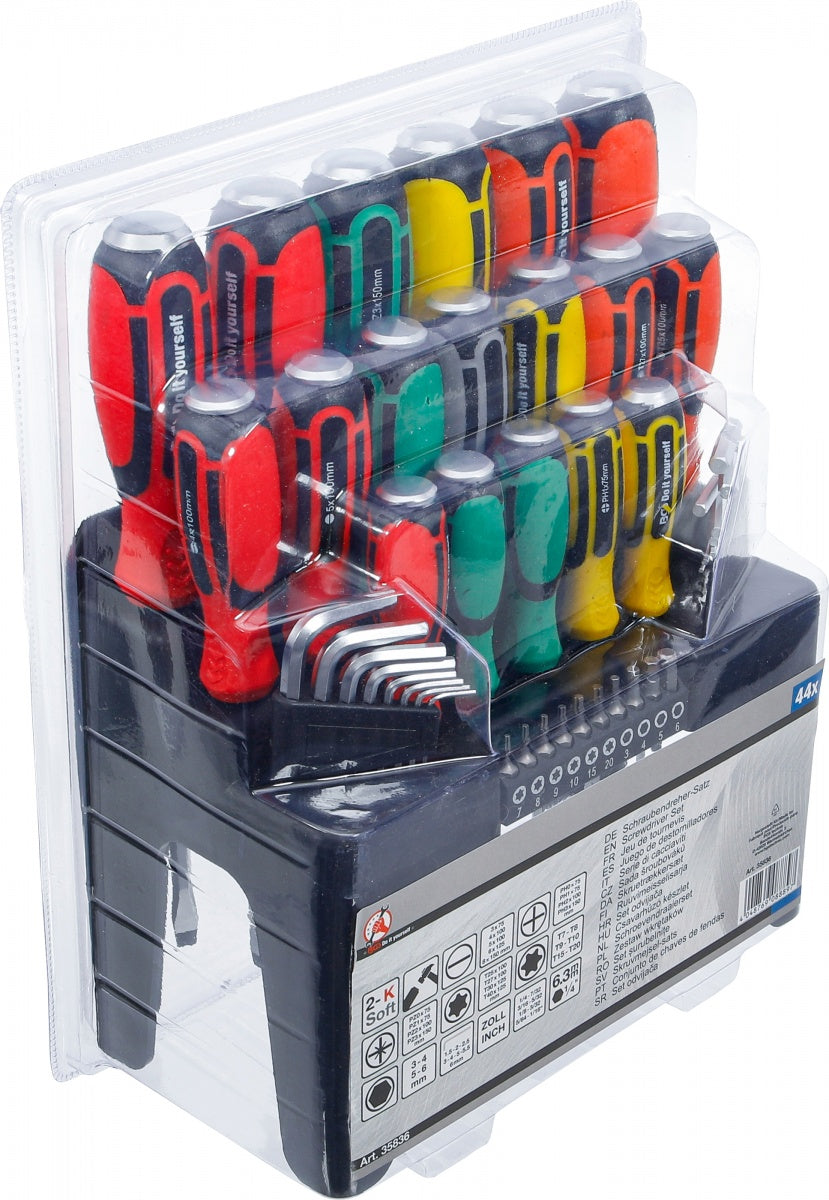 SCREWDRIVER SET | WITH BIT ASSORTMENT | IN A PLASTIC STAND | 44 PCS. (35836B)