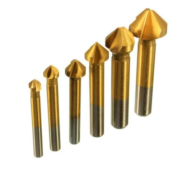 CONE DRILL BIT/CUTTER SET | HSS | DIN 335 C FORM | 6 PCS. (SK200807)