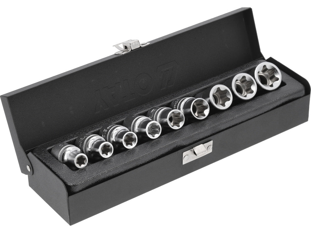 TORX SOCKET SET E10-E24 9PCS (YT-0521)