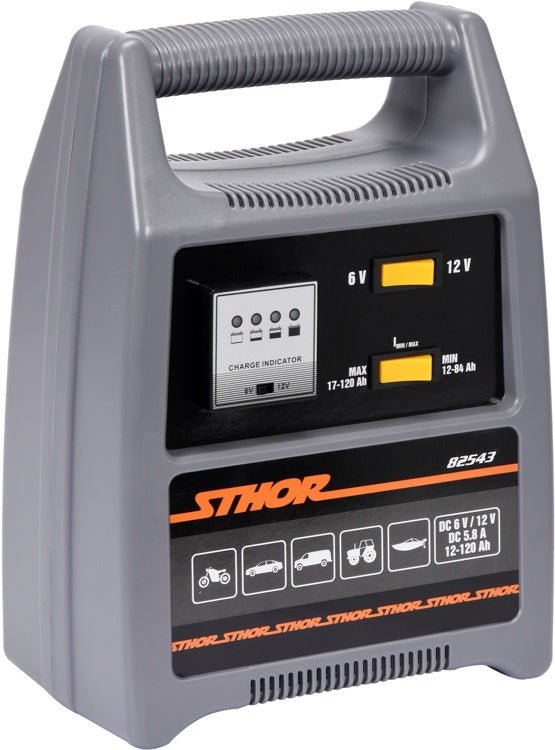 BATTERY CHARGER 6/12V 8A 120AH LED (82543)