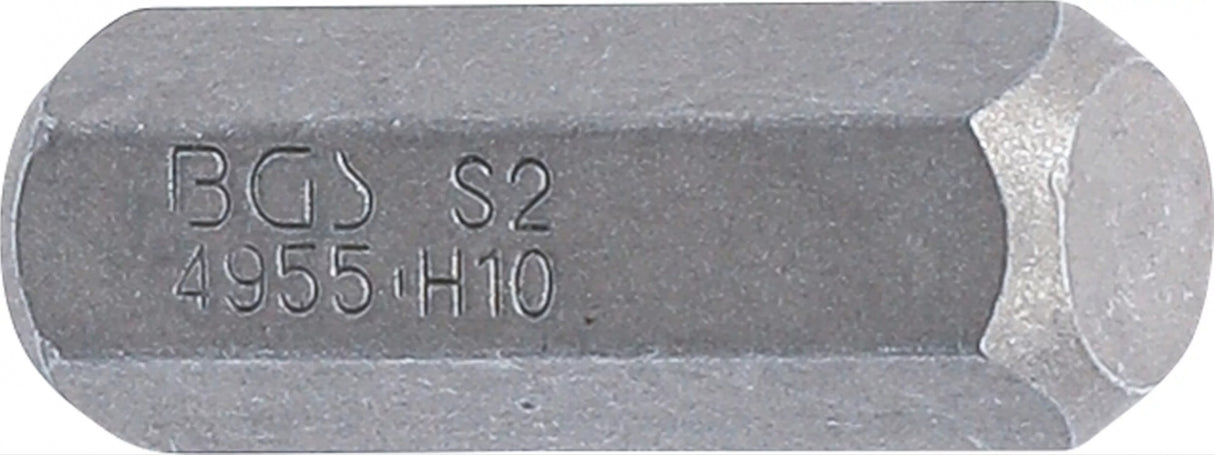 BIT | LENGTH 30 MM | 10 MM (3/8") DRIVE | INTERNAL HEXAGON 10 MM (4955)