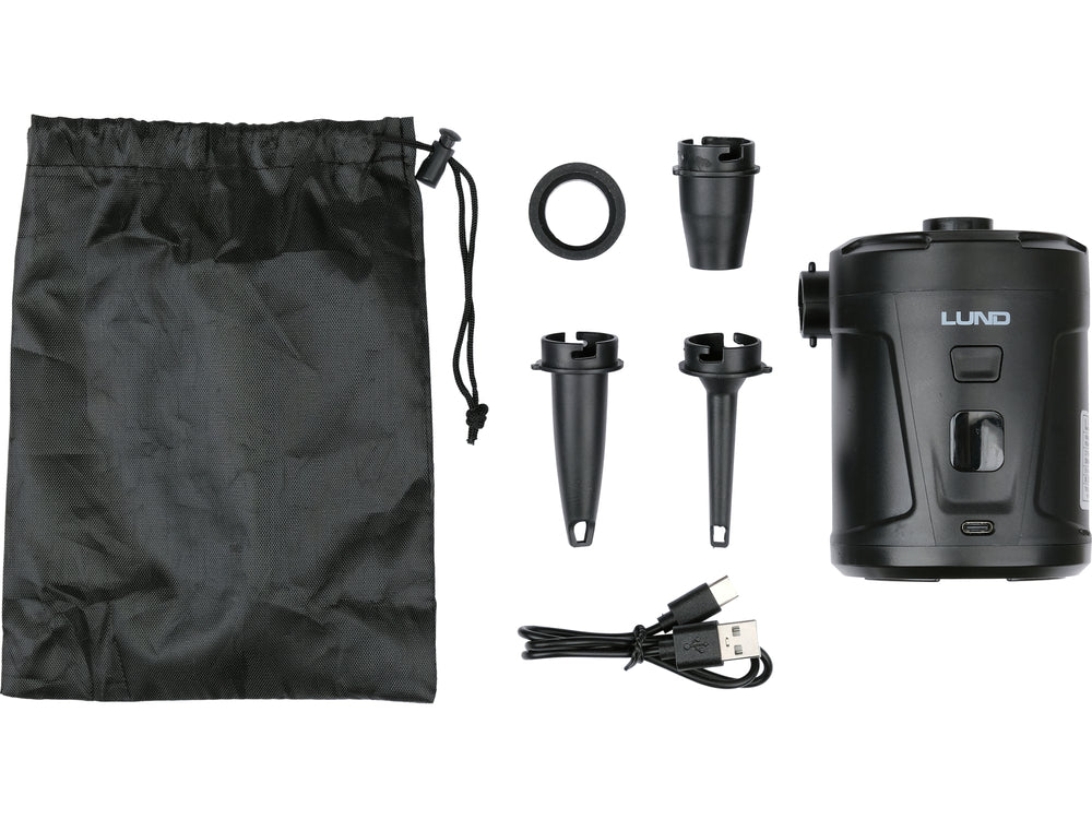 RECHARGEABLE AIR PUMP FOR MATTRESSES, BOATS, ETC. | 280L/MIN (82150)