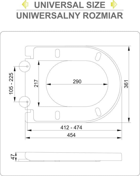 TOILET SEAT 2IN1 PP-D SOFT CLOSE (75472)