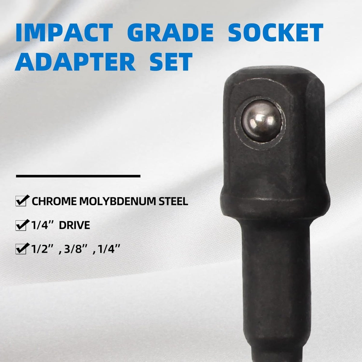 IMPACT ADAPTER AND UNIVERSAL JOINT SET | CR-MO | 17 PCS. (H640617)