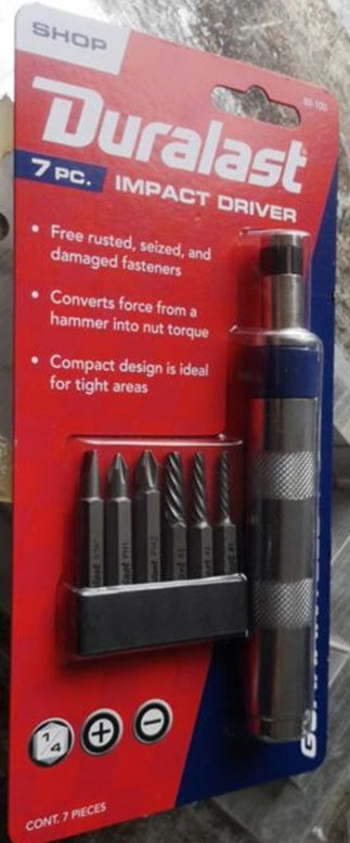 IMPACT DRIVE AND EXTRACTOR SET | 6.3 MM (1/4") | 7 PCS. (W2503)