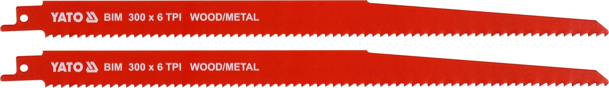 SABRE SAW BLADES BIM 300MM 6TPI 2PCS (YT-33935)