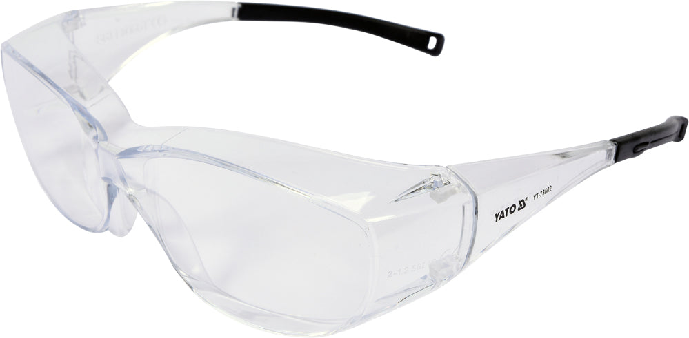 CLEAR SAFETY GLASSES, FIT OVER TYPE (YT-73602)