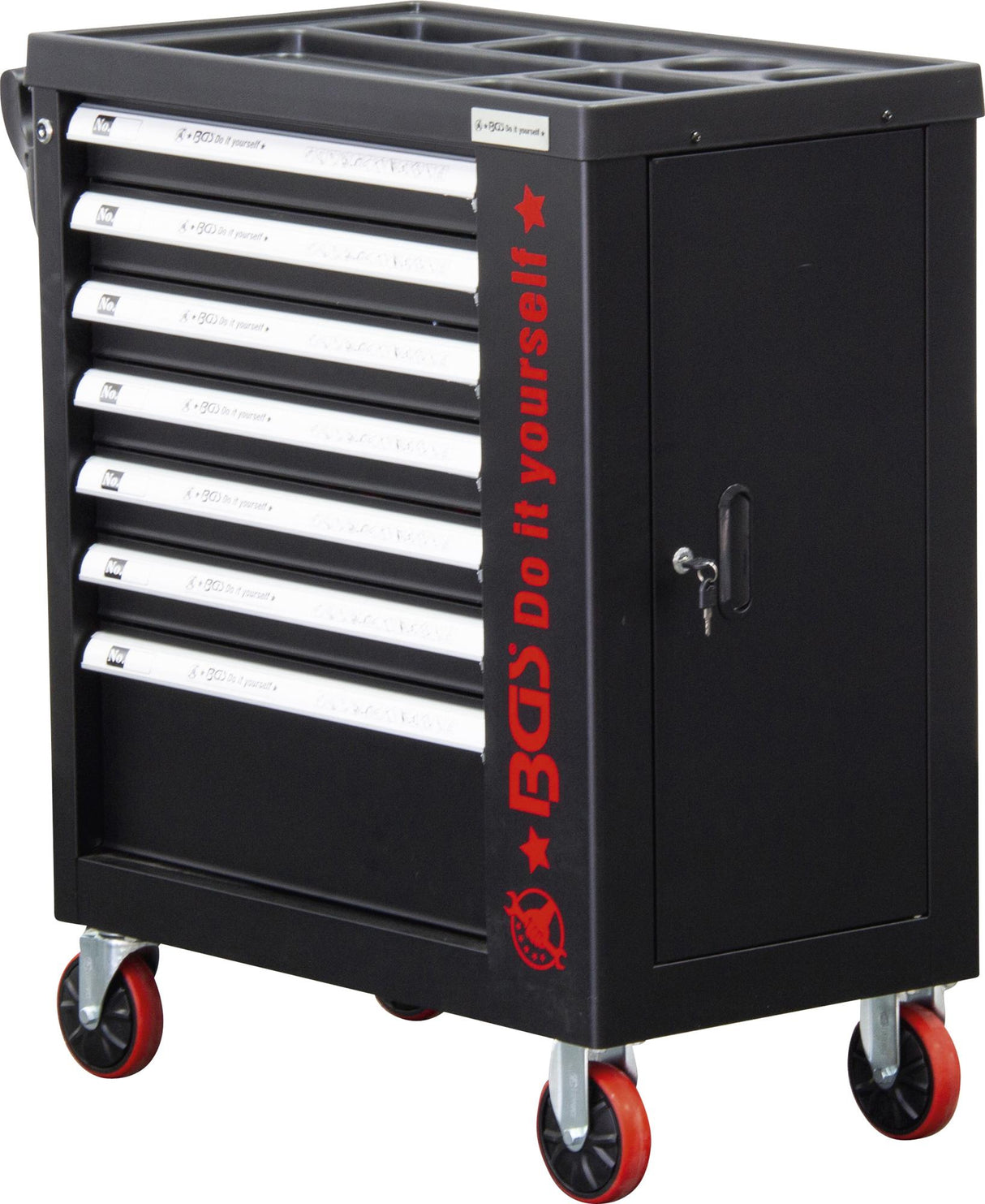 WORKSHOP TROLLEY | 7 DRAWERS | 1 SIDE DOOR | EMPTY (6058-1)