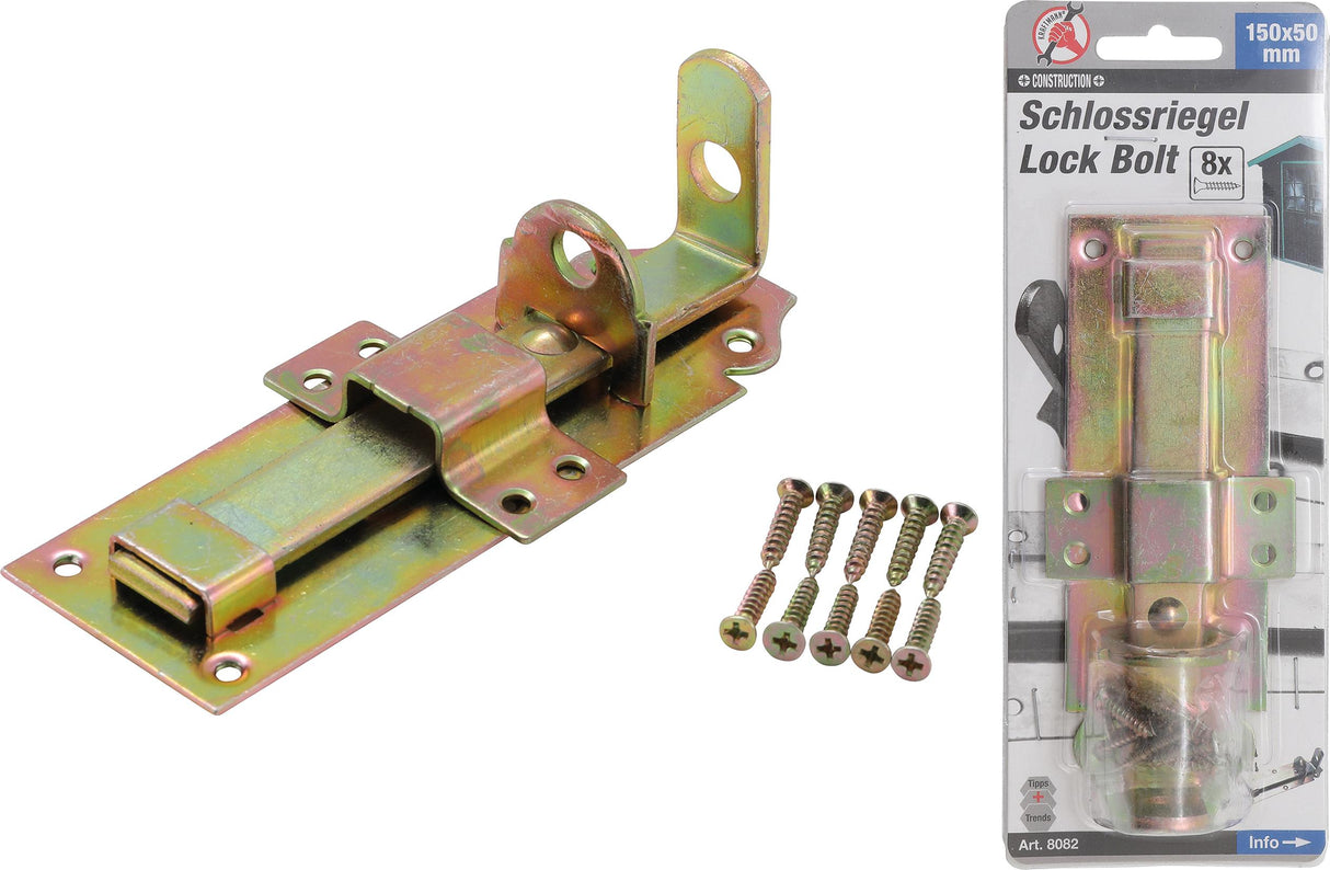 LOCK BOLT WITH STRAP | 150 X 50 MM (8082)