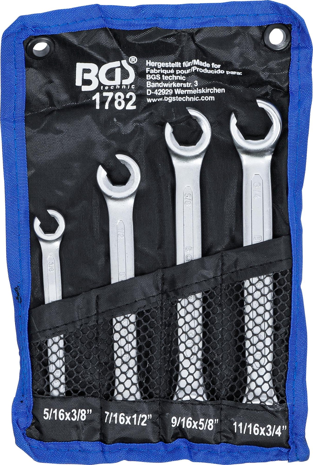 DOUBLE RING SPANNER SET, OPEN TYPE | INCH SIZES | 4 PCS. (1782)