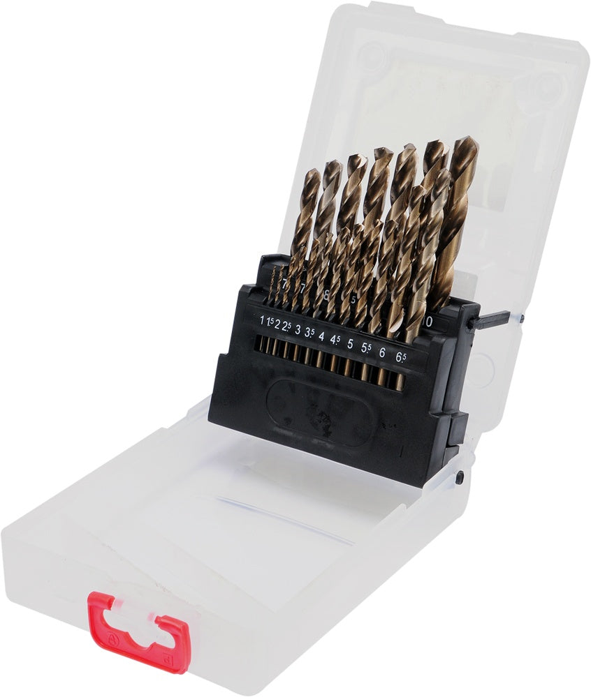CO-HSS TWIST DRILL BIT SET 19 PCS 1-10MM (YT-41604)
