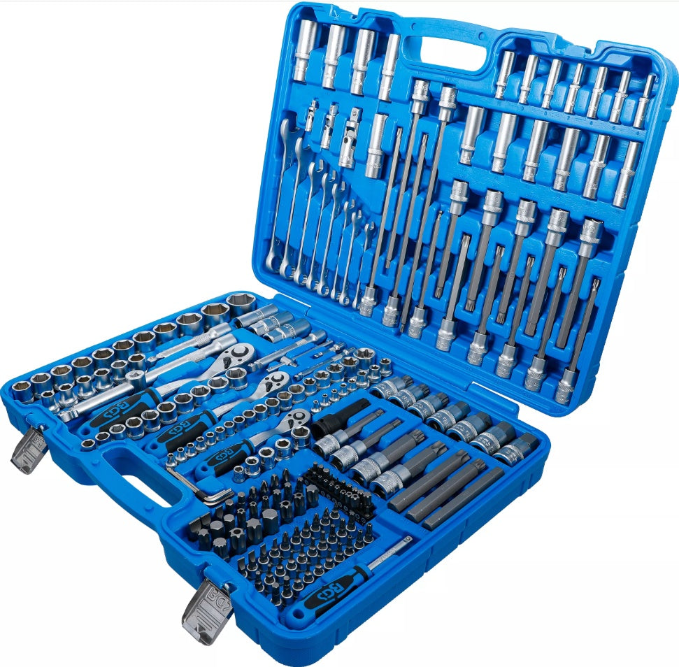 SOCKET SET HEXAGON | 6.3 MM (1/4") / 10 MM (3/8") / 12.5 MM (1/2") DRIVE | 214 PCS. (2259)