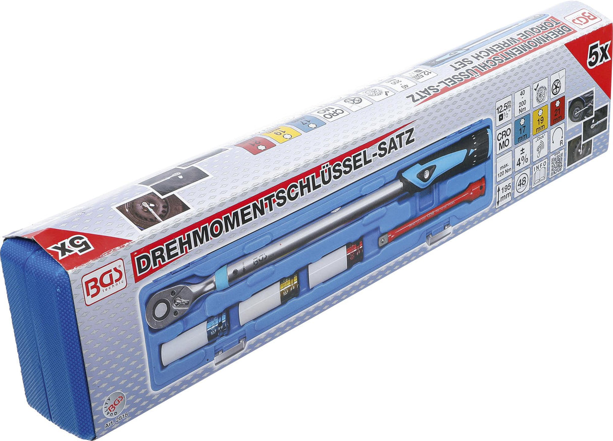 TORQUE WRENCH SET | 12.5 MM (1/2") | 40 - 200 NM (2818)