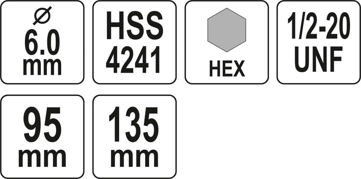 PILOT DRILL THREAD 1/2' CHUCK HEX 10MM (YT-43992)