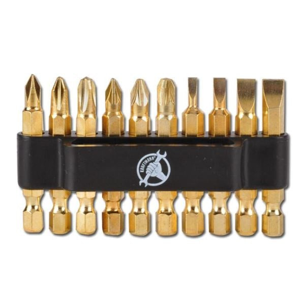 BIT SET | "GOLD" | 6.3 MM (1/4") DRIVE | 10 PCS. (4814)