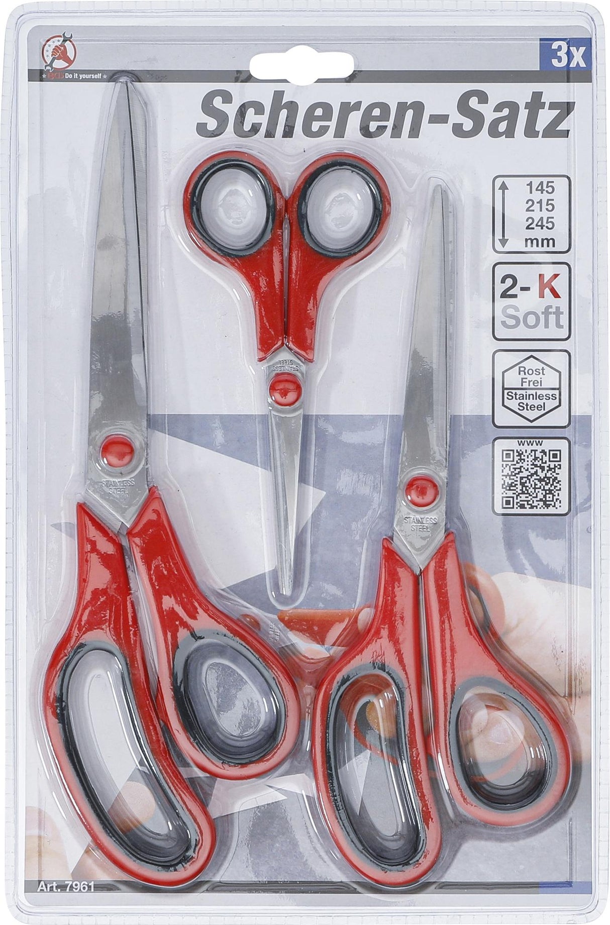 STAINLESS SCISSORS SET | 3 PCS. (7961)
