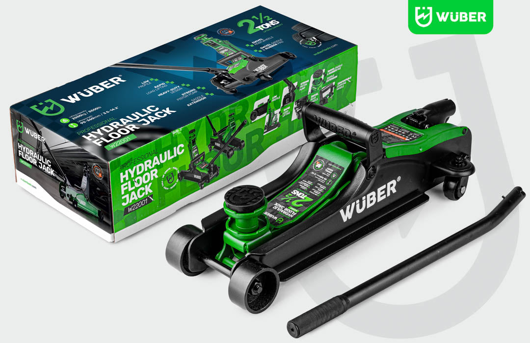 LOW PROFILE HYDRAULIC FLOOR JACK WITH WHEELS WÜBER W22001 | 90-360 MM | 2.5 T (W22001)
