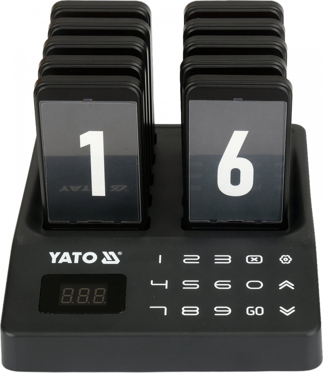 WIRELESS CUSTOMER CALLING SYSTEM FOR ORDER COLLECTION | 1+10 PAGERS (YG-12201)