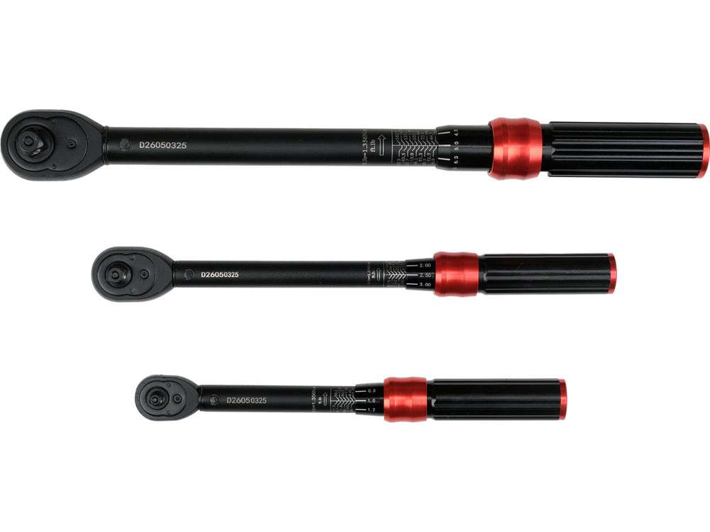 TORQUE WRENCH SET 1/4", 3/8", 1/2" AND SOCKETS 17-24 MM | 9 PCS (YT-07716)