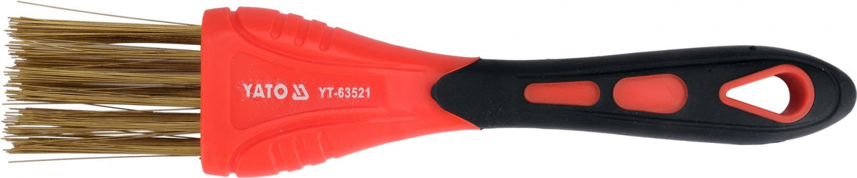 BRASS WIRE BRUSH | 200 MM | TWO-ROW (YT-63521)