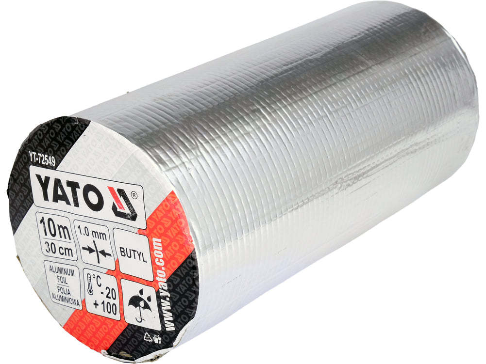 SELF-ADHESIVE BUTYL SEALING TAPE WITH ALUMINIUM FOIL | 10 M × 30 CM (YT-72549)