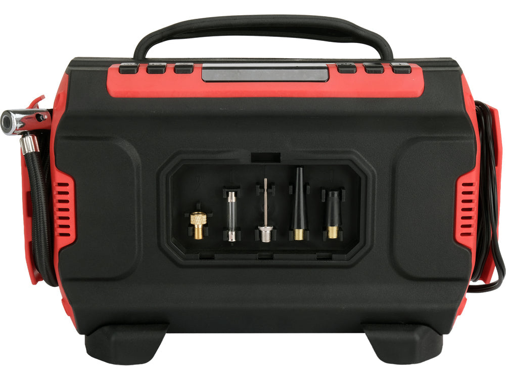3-IN-1 CAR COMPRESSOR | 12 V / 230 V | LED | WITH AIR PUMP AND BLOW FUNCTION (YT-73451)